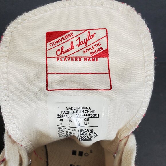 Converse Chuck 70 Vintage Floral Hi Top, Red/Cherry Blossom Chic Sneakers - Picture 2 of 15